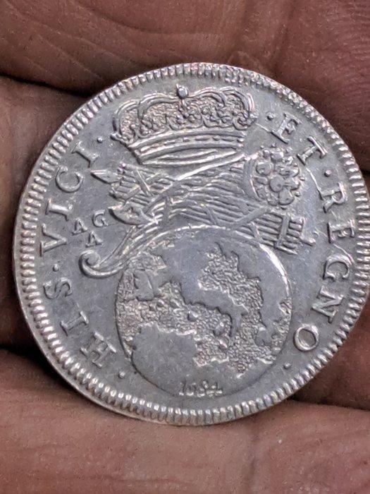 Italië, Koninkrijk Napels Carlo II di Spagna (1665-1700)., Postzegels en Munten, Munten | Europa | Niet-Euromunten