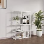 Boekenkast Sievi schap 126x85x35 cm wit mat [en.casa], Huis en Inrichting, Kasten | Boekenkasten, Verzenden, Nieuw