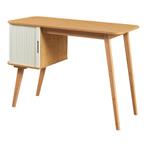 Bureau Tysvær 75x105x48 cm naturel en cremewit [en.casa], Huis en Inrichting, Bureaus, Verzenden, Nieuw