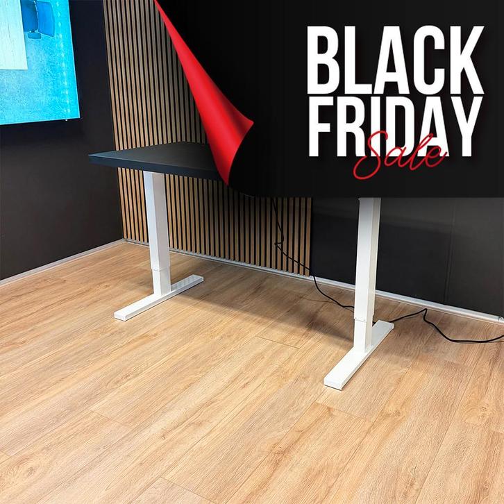 Actiforce Zit-sta bureau 138x67cm - Zwart - Back to school!!, Zakelijke goederen, Kantoor en Winkelinrichting | Kantoormeubilair en Inrichting