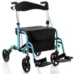 LIVSK Opvouwbare Rollator - 2-in-1 Rolstoel &amp; Loophulpmi, Verzenden, Nieuw
