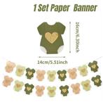 Baby Douche Slinger met Rompers – Papieren Feest Banner, Verzenden, Nieuw