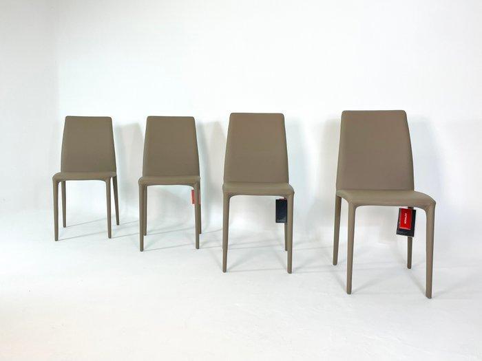 Bonaldo - Stoel (4) - Staal, Synthetisch leder, Antiek en Kunst, Antiek | Meubels | Stoelen en Banken
