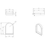 Wiesbaden Demis Inbouwnis - Ovaal - 30x45x7cm - Mat Wit, Ophalen of Verzenden, Nieuw, Rvs
