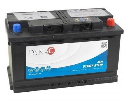 Dynac Auto accu AGM 12 volt 80 ah start - stop, Auto-onderdelen, Accu's en Toebehoren, Nieuw, Ophalen of Verzenden