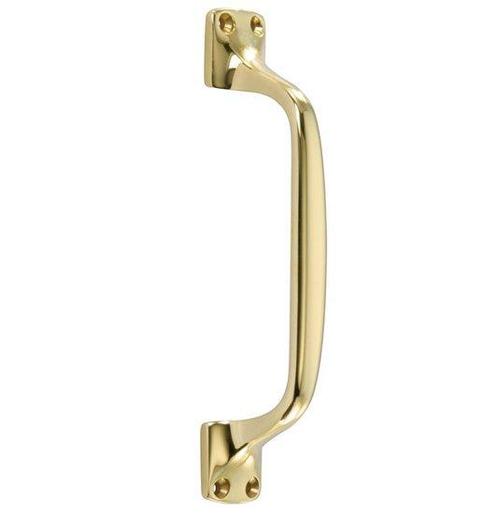 Deurgreep Elegant 180mm messing ongelakt, Doe-het-zelf en Verbouw, Hang- en Sluitwerk, Nieuw, Ophalen of Verzenden