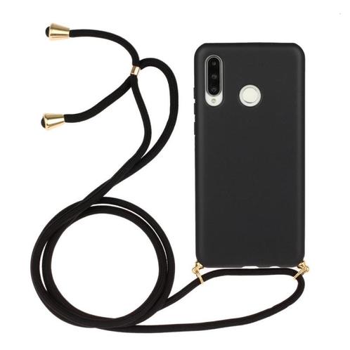 Huawei P30 Lite Crossbody TPU Hoesje met Koord Zwart, Telecommunicatie, Mobiele telefoons | Hoesjes en Frontjes | Overige merken