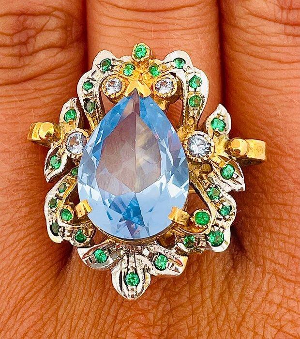 Zonder Minimumprijs - Ring - 9 kt. Geel goud, Zilver, Sieraden, Tassen en Uiterlijk, Ringen
