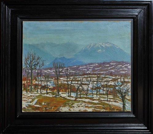 Ortega Muñoz (1899-1982) - Mountains in the Background, Antiek en Kunst, Kunst | Schilderijen | Klassiek
