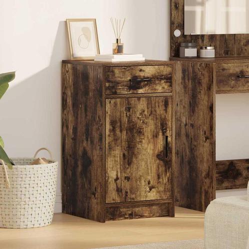 vidaXL Dressoir met lade Gerookt eiken 40 x 40,5 x 75 cm, Huis en Inrichting, Kasten | Dressoirs, Nieuw, Minder dan 50 cm, Overige houtsoorten