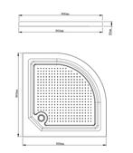SALE - Siva 90x90 - Glans wit - Kwartrond - Douchebak -, Ophalen of Verzenden, Nieuw