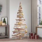 vidaXL Kerstbomen met standaard Naturel 210 cm Massief, Diversen, Kerst, Verzenden, Nieuw