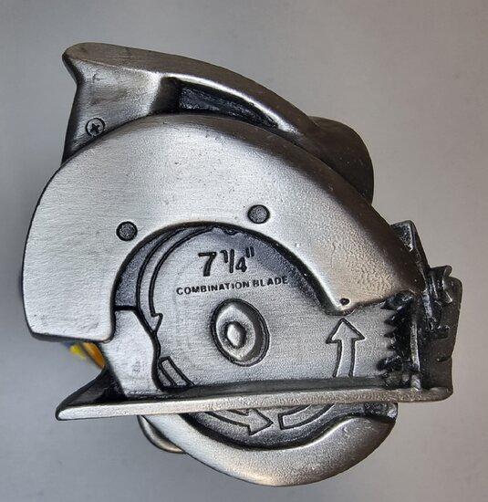 Vintage Cirkelzaag as kleurige Riem Gesp/Buckle, Kleding | Heren, Riemen en Ceinturen, Verzenden