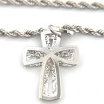 3gr -45cm cross pendant necklace - Halsketting Witgoud
