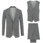 Pak stretch grijs 3-delig Maat Sets - Heren Kostuums, Kleding | Heren, Nieuw, Grijs, GENTS, Verzenden