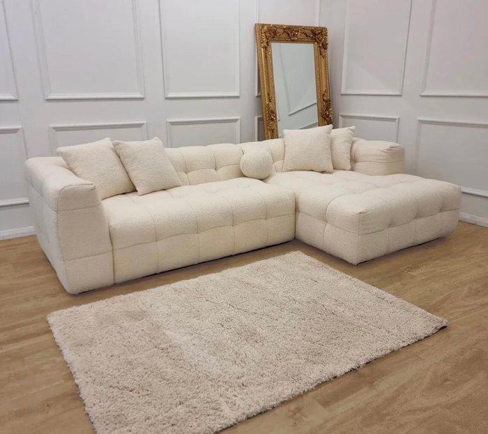 Sofa - hard hout - Teddy Boucle Bubble, Antiek en Kunst, Curiosa en Brocante
