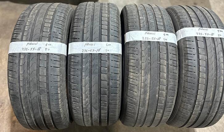 4x235-55-18 Pirelli zomer 2x5m 2x6m €50 per band 235 55 18, Auto-onderdelen, Banden en Velgen, 18 inch, Zomerbanden, 235 mm, Personenwagen