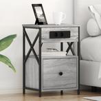 vidaXL Bedside kasten 2 pcs Grijs sonoma 40 x 31 x 60 cm, Minder dan 45 cm, Verzenden, Nieuw, 55 tot 70 cm