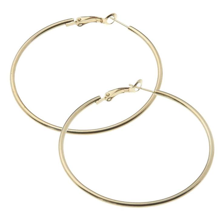 Fako Bijoux - Oorbellen - Oorringen - 70mm - Goudkleurig, Sieraden, Tassen en Uiterlijk, Oorbellen, Verzenden