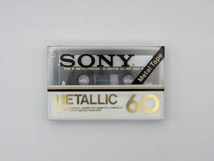 Sony Metallic 60 Cassettebandje Type IV, zeldzame metal t..., Cd's en Dvd's, Cassettebandjes, Verzenden