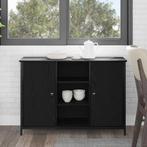 vidaXL Dressoir Zwart eiken 100 x 35 x 70 cm Bewerkt hout, Huis en Inrichting, Kasten | Dressoirs, Verzenden, Nieuw, Overige houtsoorten