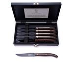 Laguiole - 6x Luxury Steak Knives - Wengé Wood - style de -