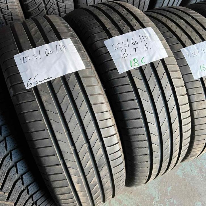 2 x Bridgestone 225-60-18 Zomerbanden 6,5mm, Auto-onderdelen, Banden en Velgen, 18 inch, Zomerbanden, 225 mm, Personenwagen, Gebruikt