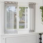 vidaXL Gordijnen voile met doorvoertules 2 st 140x140 cm, Verzenden, Nieuw, Grijs