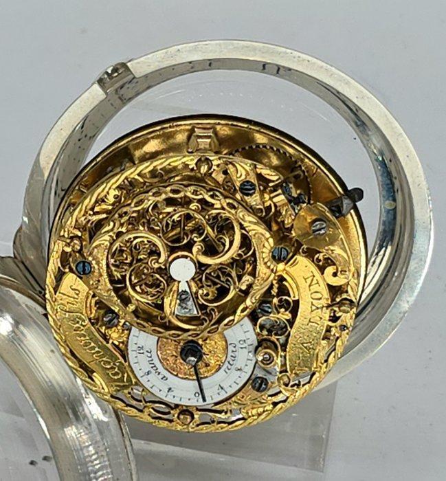 Zacharie fils a Lyon - Hohe Silberspindeluhr - skelettiertes, Sieraden, Tassen en Uiterlijk, Horloges | Heren