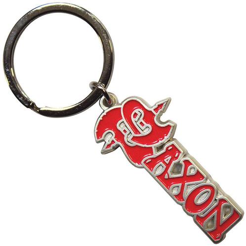 Saxon - Red Logo - Sleutelhanger officiële merchandise, Verzamelen, Muziek, Artiesten en Beroemdheden, Gebruiksvoorwerp, Nieuw