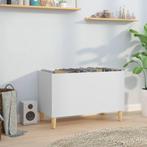 vidaXL Platenkast 74,5x38x48 cm bewerkt hout wit, Huis en Inrichting, Verzenden, Nieuw