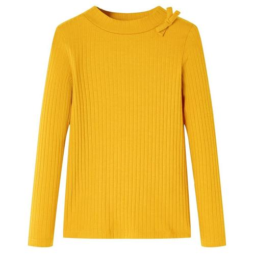 vidaXL Kindershirt met lange mouwen 128 okerkleurig, Kinderen en Baby's, Kinderkleding | Overige, Nieuw, Verzenden