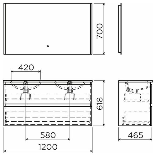 Badkamermeubelset Dubbele Wasbak 120 CM Grieks Eiken, Doe-het-zelf en Verbouw, Sanitair, Ophalen of Verzenden