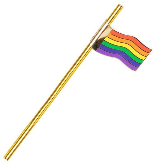 Gouden Rietjes Regenboog 16st, Hobby en Vrije tijd, Feestartikelen, Nieuw, Verzenden