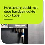 Coax kabel op de hand gemaakt - 20 meter  - Zwart - IEC 4G, Audio, Tv en Foto, Audiokabels en Televisiekabels, Verzenden, Nieuw