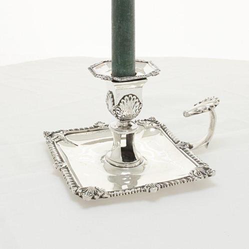 Kaarsenhouder - .925 zilver - 236 jaar oude kandelaar, Antiek en Kunst, Antiek | Goud en Zilver