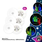 LED onderzetter - Flesverlichting - 3M Sticker - Set van 6, Nieuw, Licht, Kleur, Verzenden