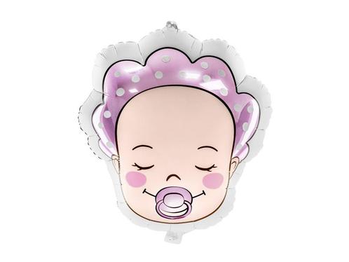 Helium Ballon Hoofd Baby Meisje Leeg 45cm, Hobby en Vrije tijd, Feestartikelen, Nieuw, Verzenden