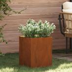 vidaXL Tuin Bloempot Roestig 50 x 32 x 40 cm Cortenstaal, Verzenden, Minder dan 60 cm, Nieuw, Metaal