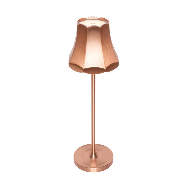 Retro tafellamp koper oplaadbaar IP44 - Granny, Huis en Inrichting, Lampen | Tafellampen, Nieuw, Minder dan 50 cm