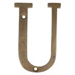 Letter groot U, brons antiek, Verzenden, Nieuw