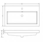Badkamermeubelset Luna 80X47 Hoogglans Grijs (2 Laden), Ophalen of Verzenden, Nieuw
