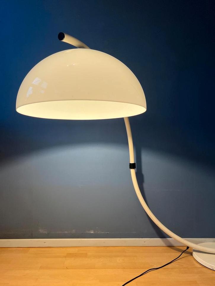 White Mid Century Dijkstra Flexible Snake Mushroom Floor Lam, Huis en Inrichting, Lampen | Vloerlampen, Nieuw, Ophalen of Verzenden