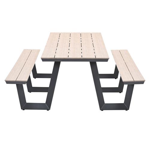 Garden Impressions Sarria picknick set 280 x 178 - donker, Tuin en Terras, Tuinsets en Loungesets, Verzenden