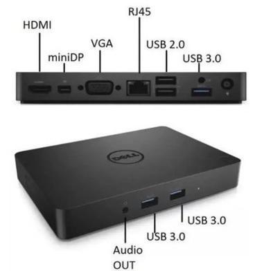Dell dockingstation  WD15 + 130w  adapter, Computers en Software, Dockingstations, Docking station, Zo goed als nieuw, Laptop