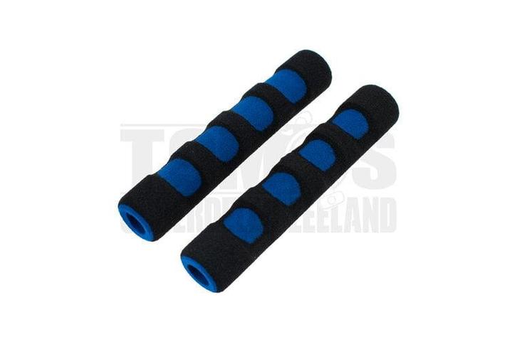 Remhendel greep foam rubber zwart / blauw Tuning, Fietsen en Brommers, Brommeronderdelen | Algemeen, Nieuw, Ophalen of Verzenden