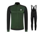 Rogelli Mono Winter Fietsset – Groen/Zwart, Fietsen en Brommers, Fietsaccessoires | Fietskleding, Rogelli, Nieuw, Overige maten