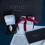 Gouden vintage entourage ring met ioliet, toermalijn en, Ophalen of Verzenden, Nieuw