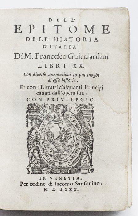 Guicciardini - Historia dItalia - 1580, Antiek en Kunst, Antiek | Boeken en Bijbels
