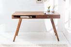 Design bureau RETRO 120cm Sheesham steenafwerking Design, Ophalen of Verzenden, Nieuw